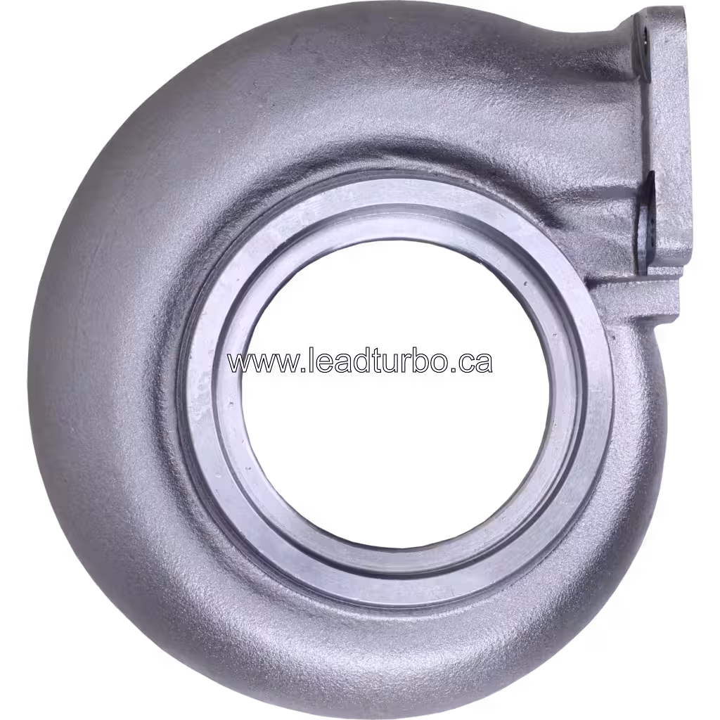 1692570 GT6041 turbine housing front view with central opening and mounting flange
