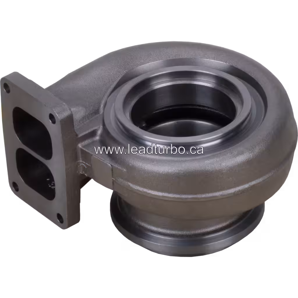 Turbine housing 171698 showing four mounting holes on inlet flange