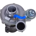 282004A101 GT1752S turbocharger front view with blue actuator hose