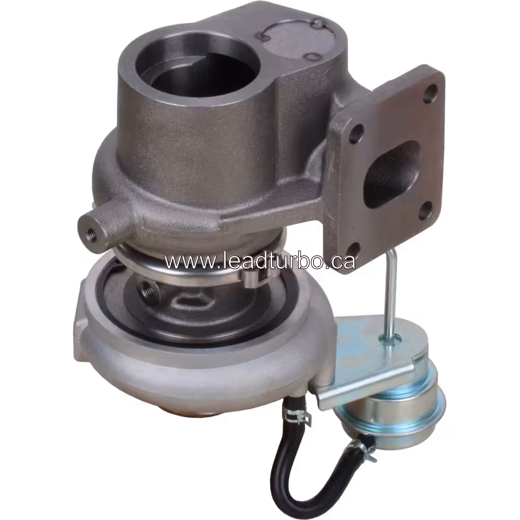 Cast turbine housing with mounting bracket on TD05-12G turbo