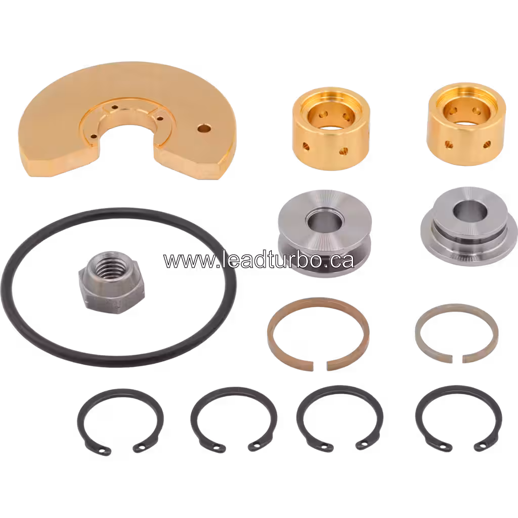 FOR 4046836 RK turbocharger repair kit components including C-shaped bearing housing and sleeves