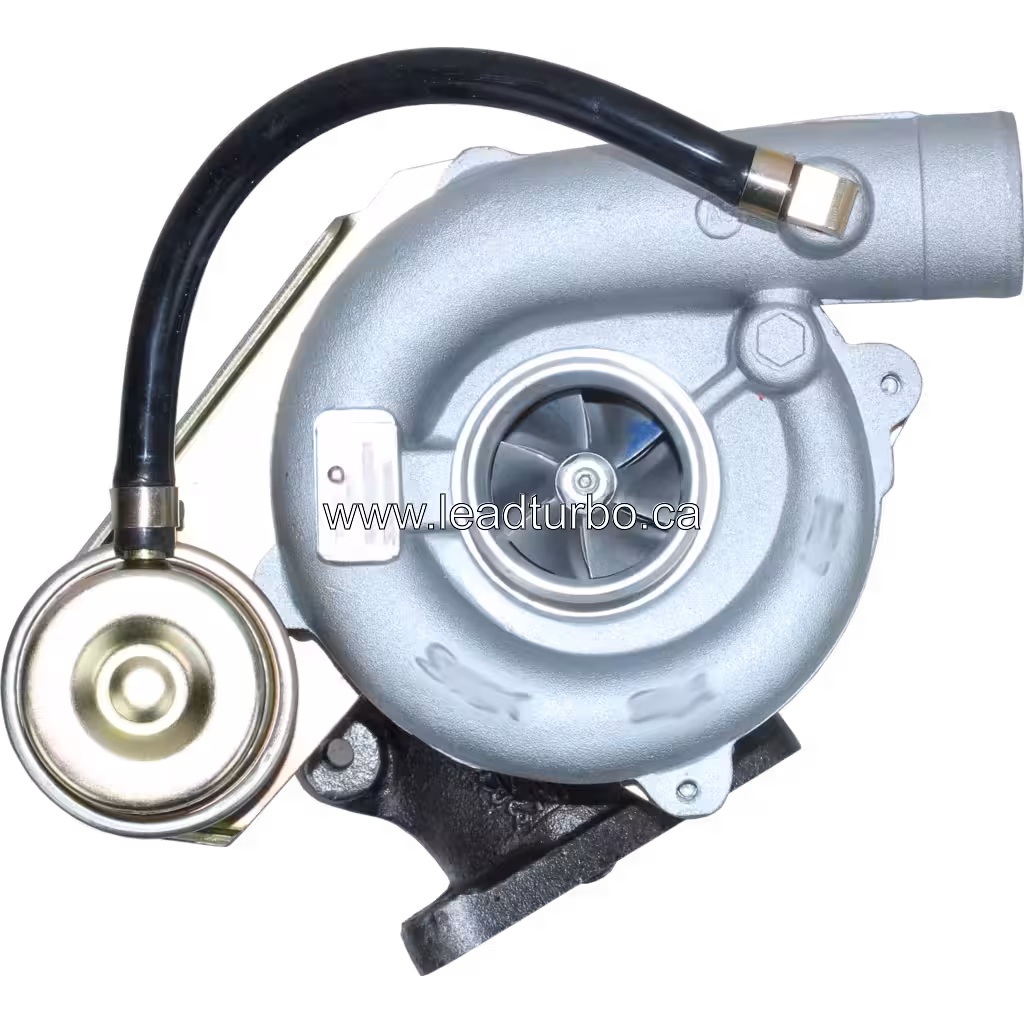 Turbocharger actuator and exhaust housing side view