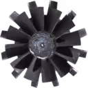 Top view of 49177-30120 turbine wheel blade layout for KOMATSU S4D95L