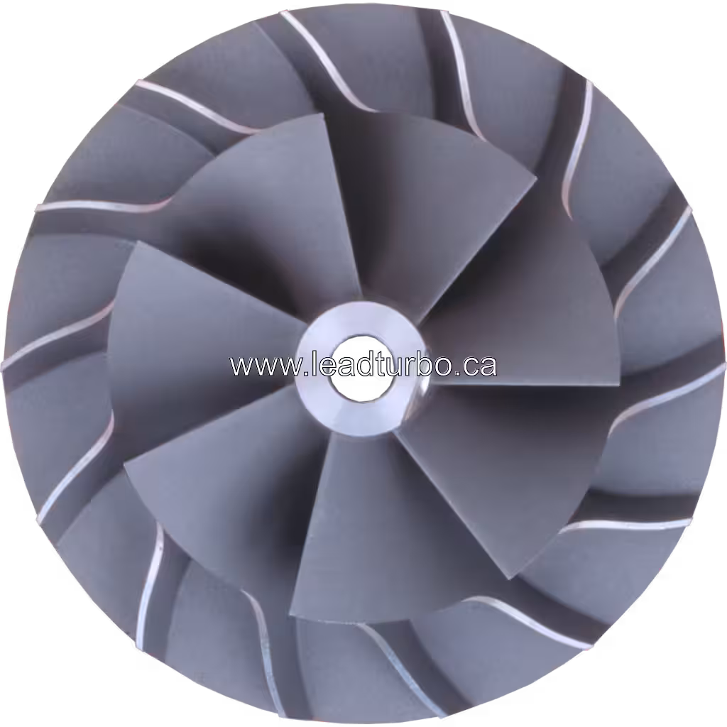 Machined metal compressor wheel for FOR 53299707121 CW application