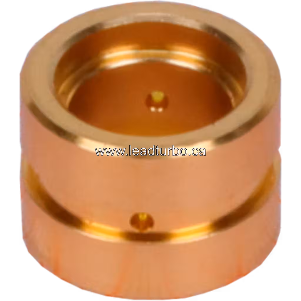 Gold-colored journal bearing with outer grooves and oil holes
