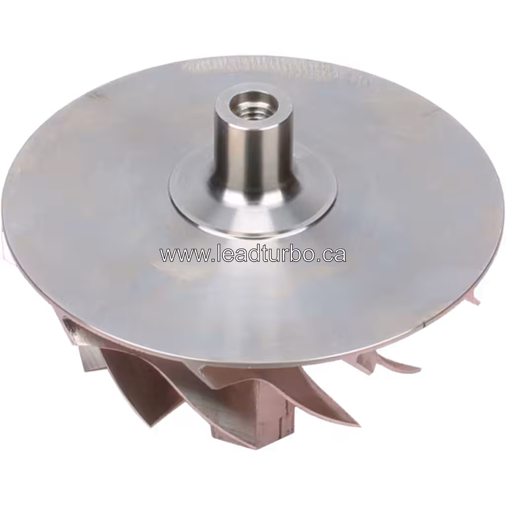 Backplate view of 735666-0020 compressor wheel with central bore