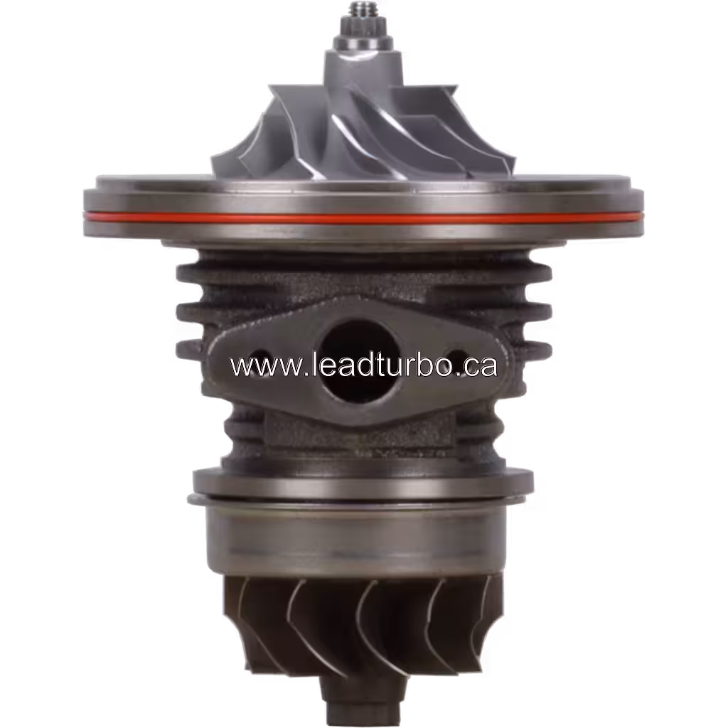 FOR A08FY003 SJ60F-1YC turbo core front view showing cast housing and cooling fins
