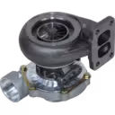 AR100241 TO4B87 turbocharger bottom view showing turbine wheel and central bearing housing