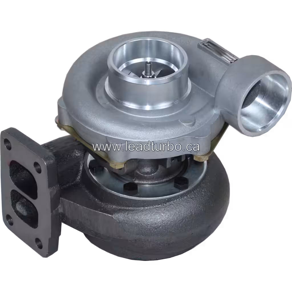 AR100241 turbocharger top view showing machined compressor inlet and visible compressor wheel