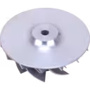 Turbo compressor wheel close-up showing blade design
