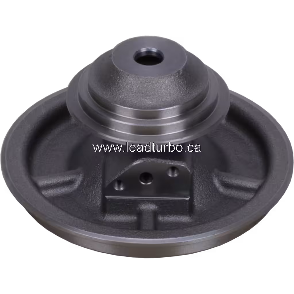 Vue inférieure du bearing housing B3 en fonte avec bride de montage