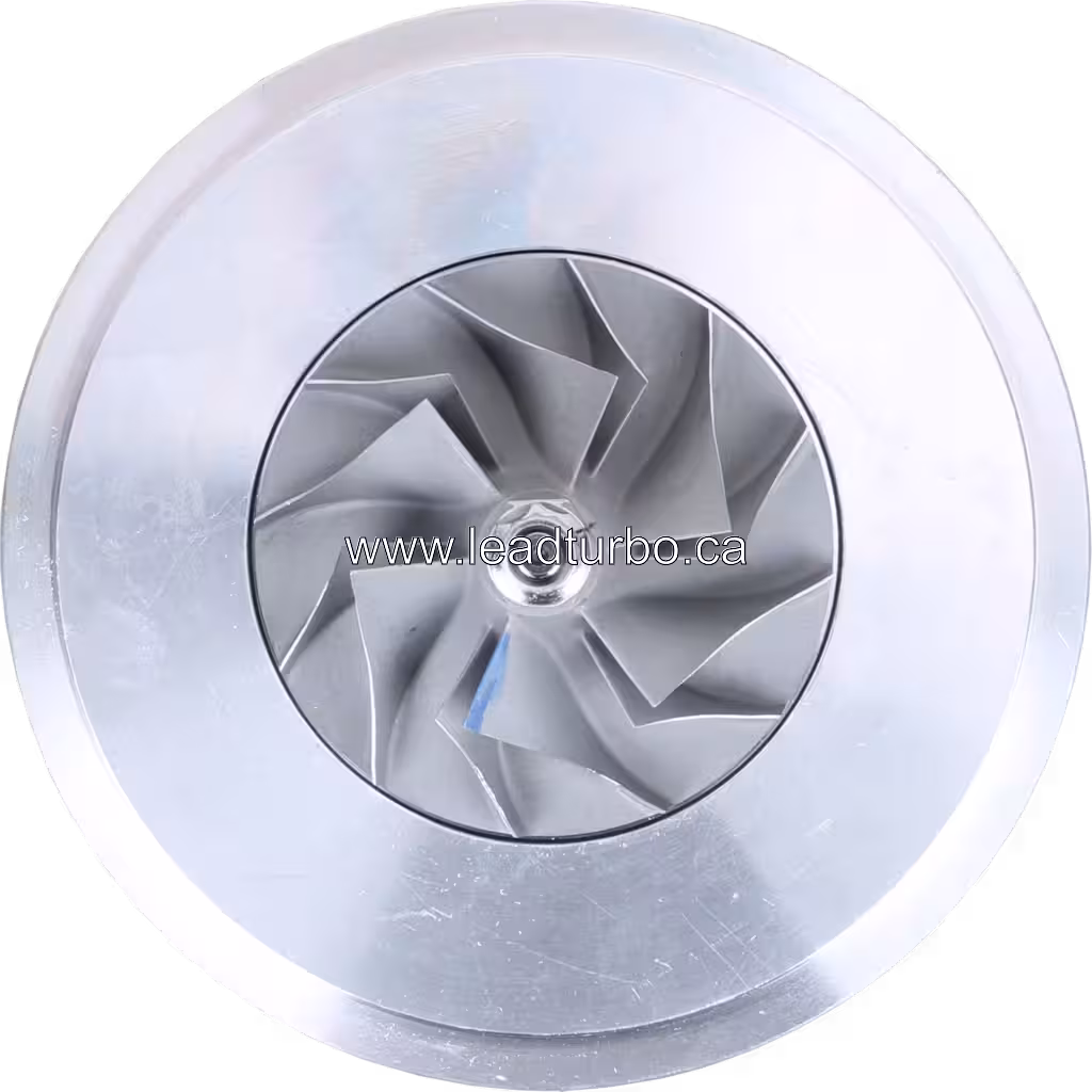 Core de turbocompresseur TO4E55 447450-0137 vue avant avec roue compresseur