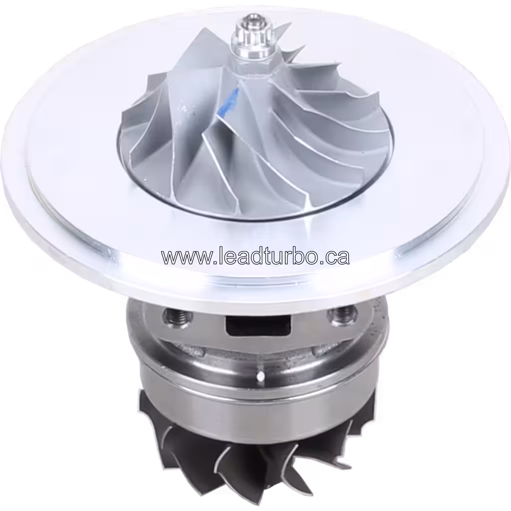 Core turbo 447450-0137 vue de dessus 45 degrés avec ailettes de refroidissement