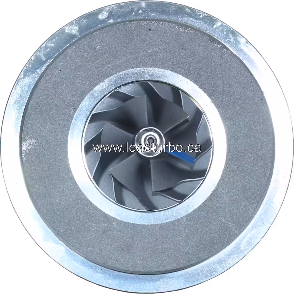 Vue avant du core de turbocompresseur GTA2056LV 14411-EB70A avec roue compresseur