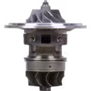 Vue frontale du core de turbocompresseur J96 réf. FOR 167336-R avec roue compresseur et turbine