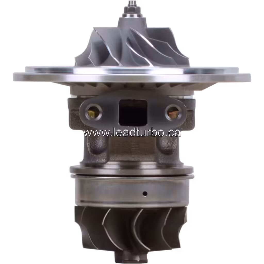 Front view of J96 turbo core for 167336-R showing central housing and flanges