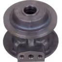 Top view of J96 bearing housing showing central bore and threaded holes
