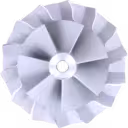 Roue de compresseur turbo 2116960 CW vue de face