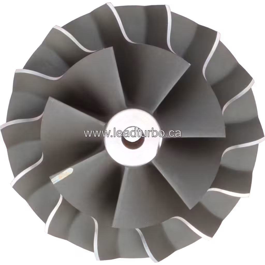 Roue de compresseur de turbocompresseur pour John Deere 6081H Timberjack top view