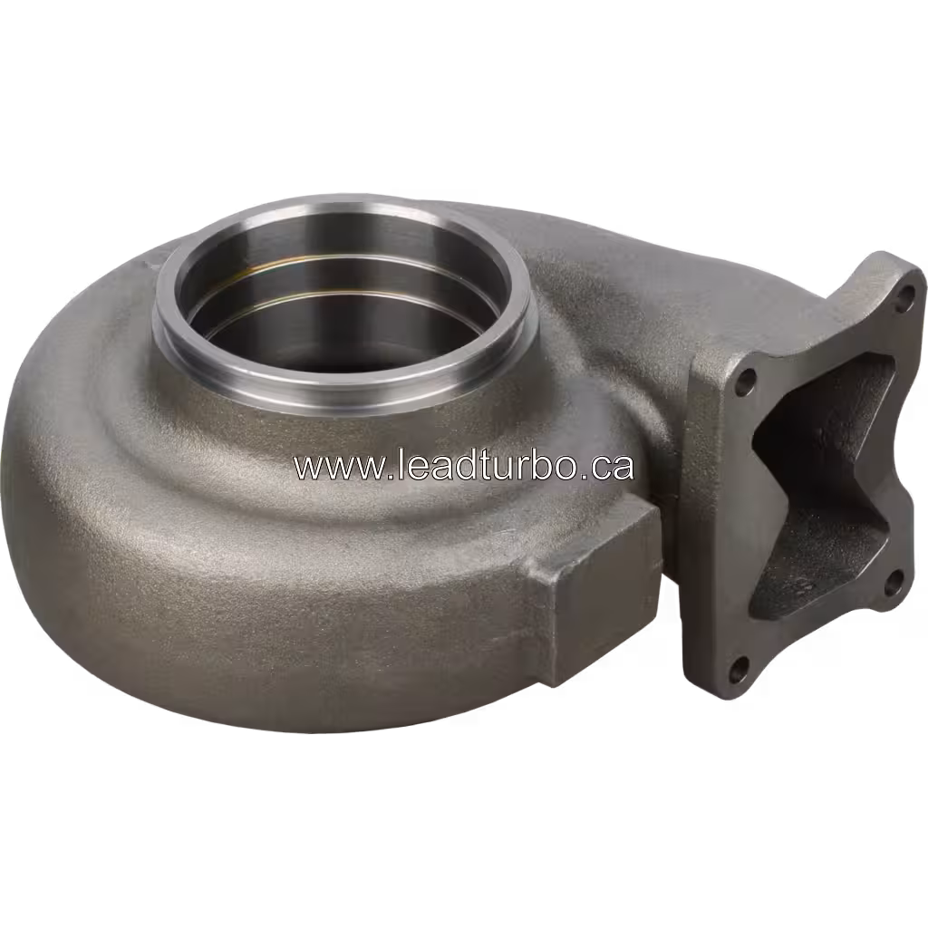 Vue de dessus de la turbine housing FOR 3780874 TH montrant l'ouverture centrale polie