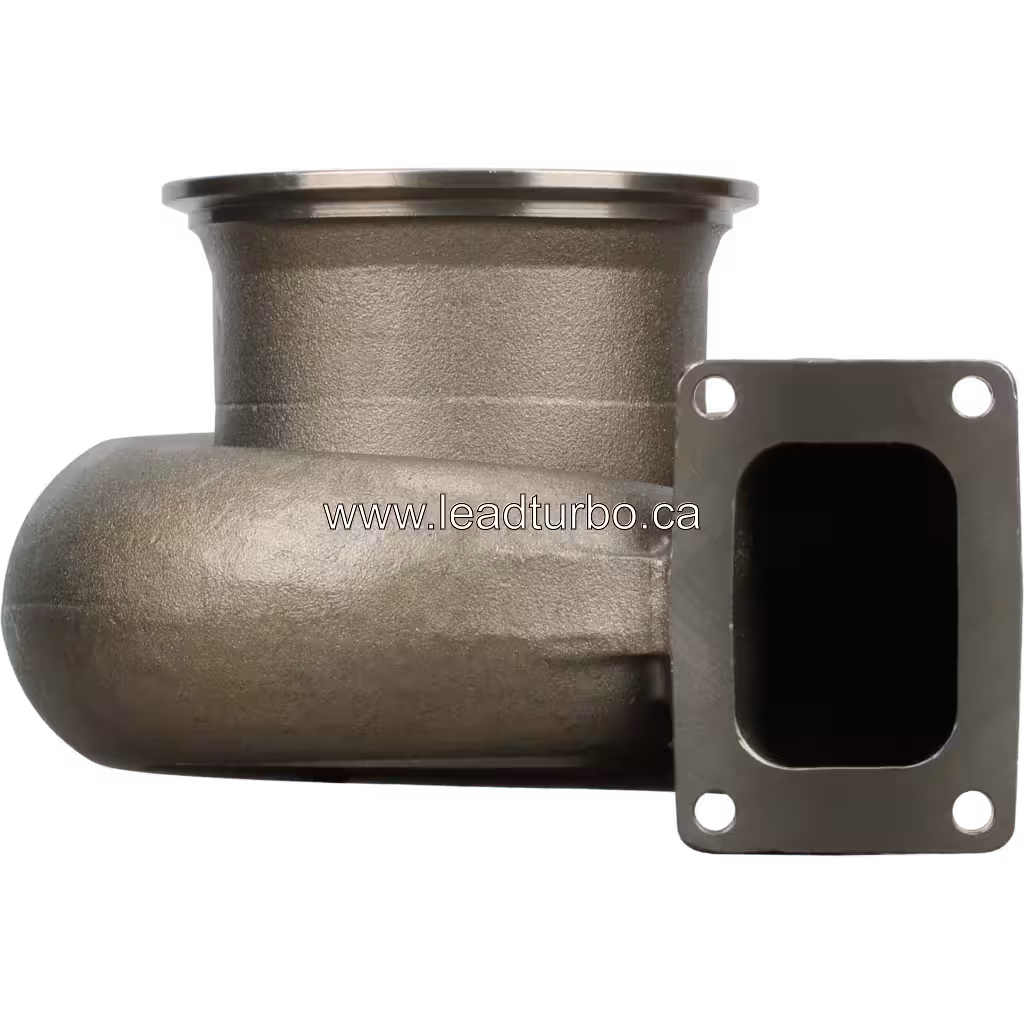 Turbine housing HC5A FOR 3524819 TH vue de face, corps en fonte grise avec bride d'admission usinée