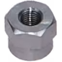 Aftermarket turbo shaft nut close-up