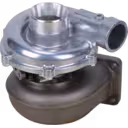 Vue de dessus du turbocompresseur RHE7-13601Q33NABRL603CUAT pour Isuzu 6SD1X