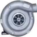Vue frontale du turbocompresseur 178-0389 S330W-064 avec carter de compresseur gris clair