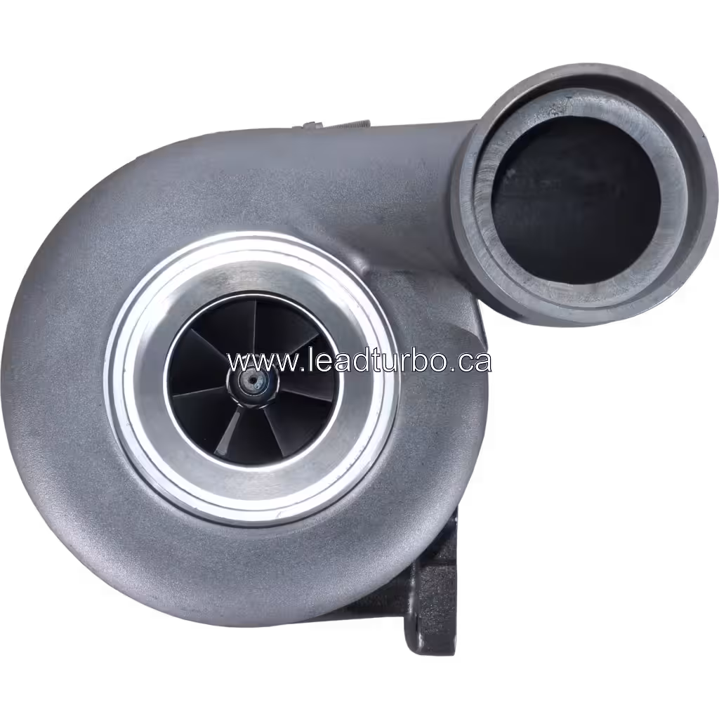 Turbocompresseur 318294 S400 vue de face avec corps compresseur argenté et roue noire