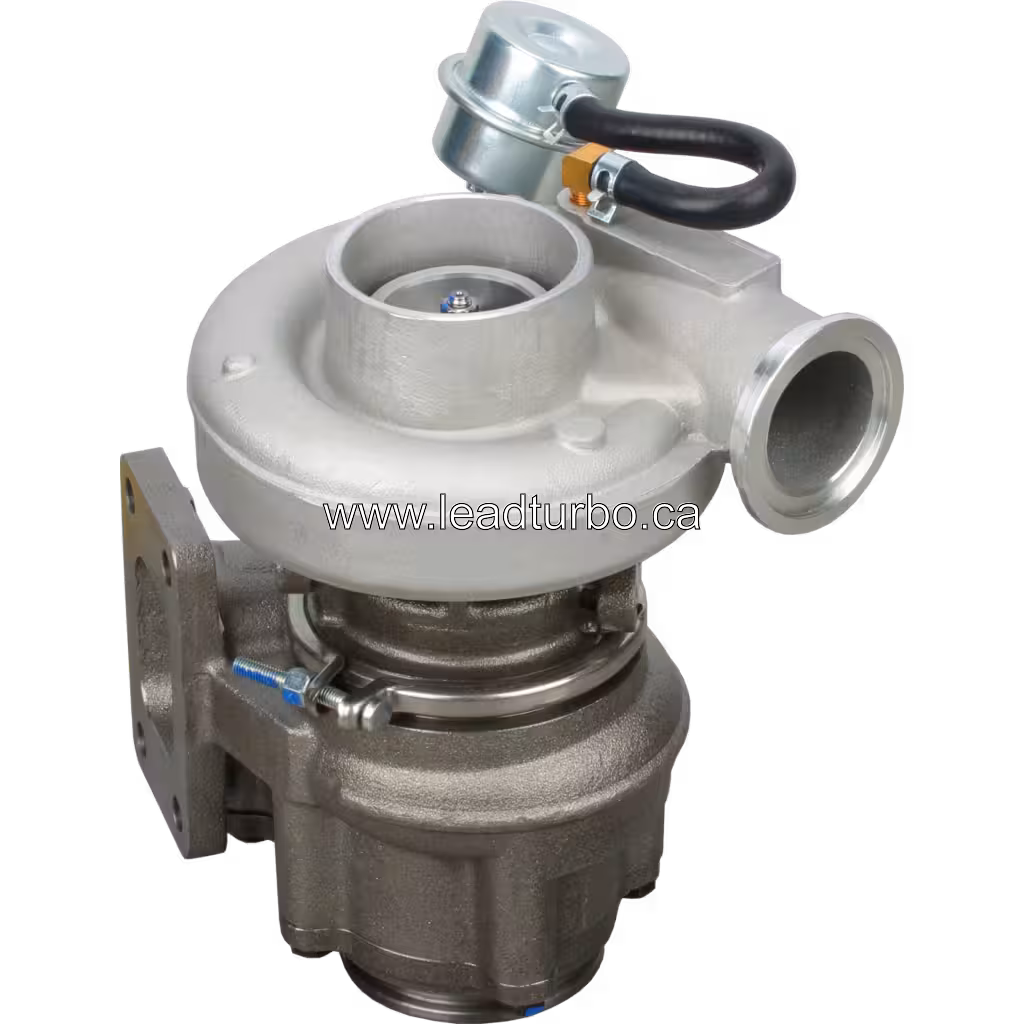 Turbocompresseur 3598542 HX30W pour Cummins 4BTAA 125HP 45 degree view