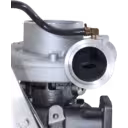 Turbocompresseur 4025225 HX40W avec carter compresseur argenté et carter turbine gris foncé