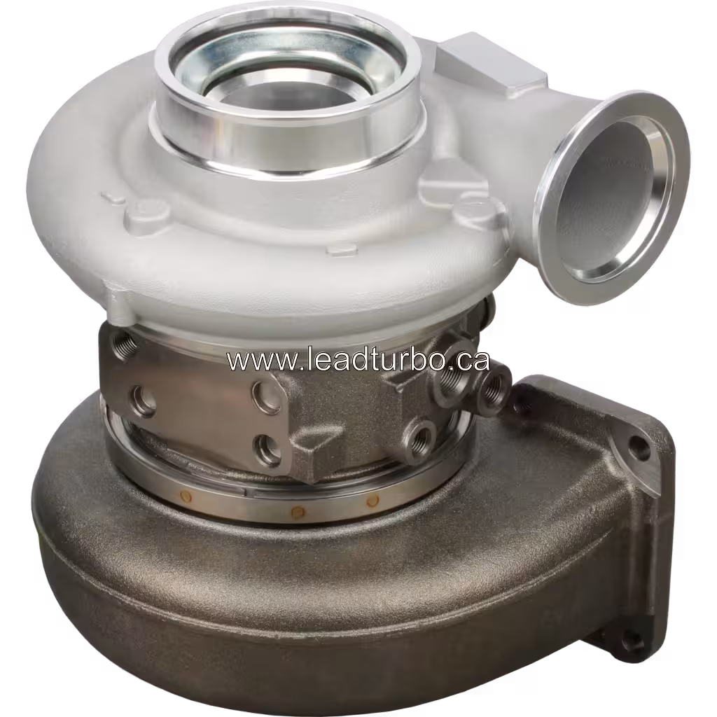 Turbocompresseur 504194173 vue supérieure montrant les ports du cartouche central et le câblage vert
