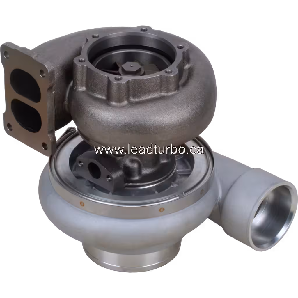 Côté compresseur du turbocompresseur KTR110L-3H4E avec pince V-band, application Komatsu SA6D140E-3B-7