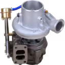 Vue avant du turbocompresseur Cummins pour Komatsu PC300