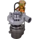Vue latérale du turbocompresseur moteur 4D34