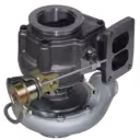 Turbocharger 13809700005 with braided metal hose attached to the compressor side