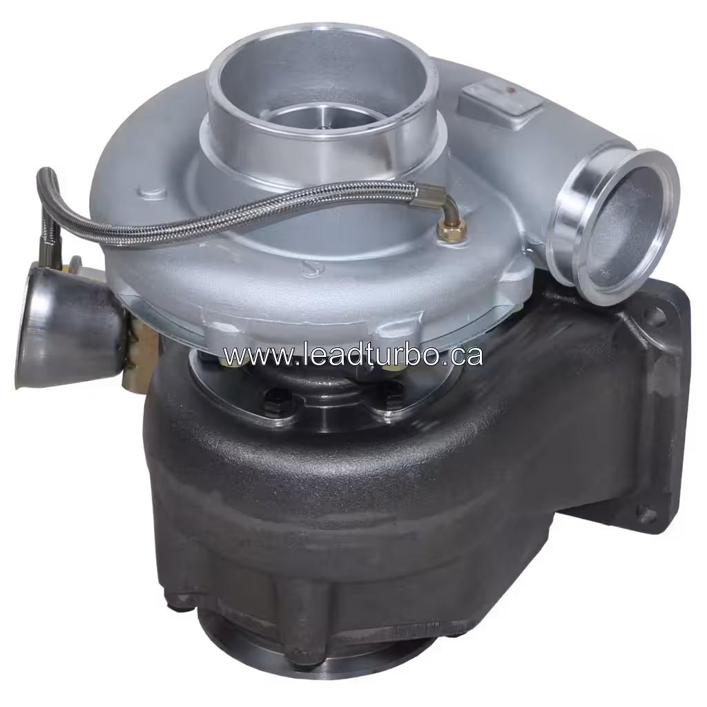 S300G turbocharger featuring a two-port exhaust flange and mechanical actuator