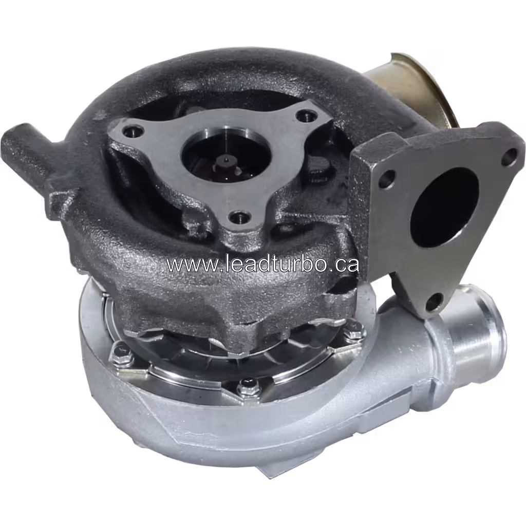 GT2052V turbocharger with four-bolt compressor inlet flange and square turbine outlet