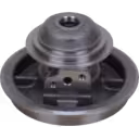 Bottom view of 199664 CAT 3306 turbo bearing housing showing mounting flange and cast base