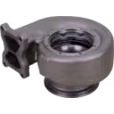 HX83 turbine housing bottom view with mounting pad and bolt holes
