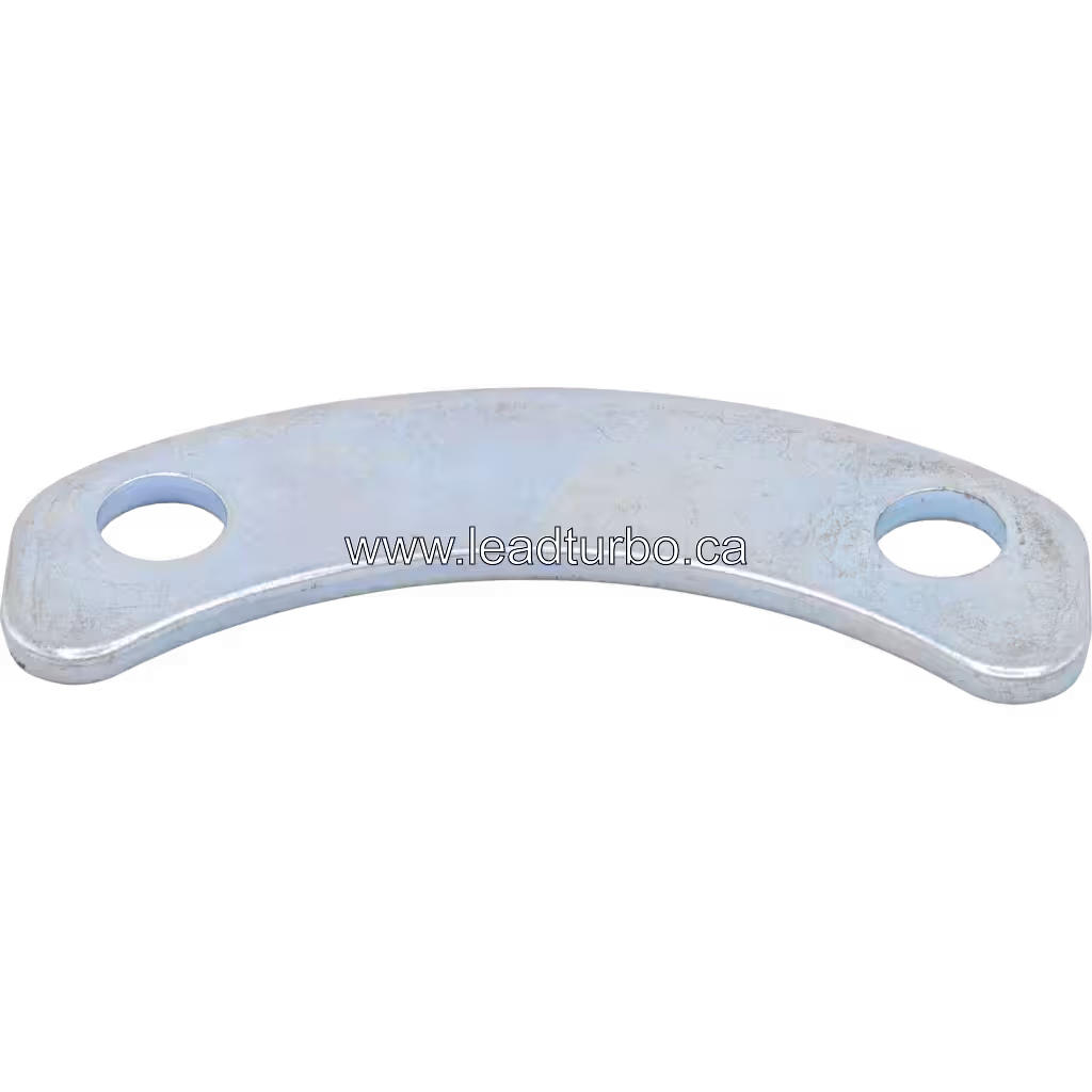 Curved metal clamp plate with two mounting holes