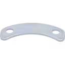 Curved metal clamp plate with two mounting holes