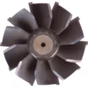 Mercedes-Benz OM460LA turbine wheel top view showing central hub