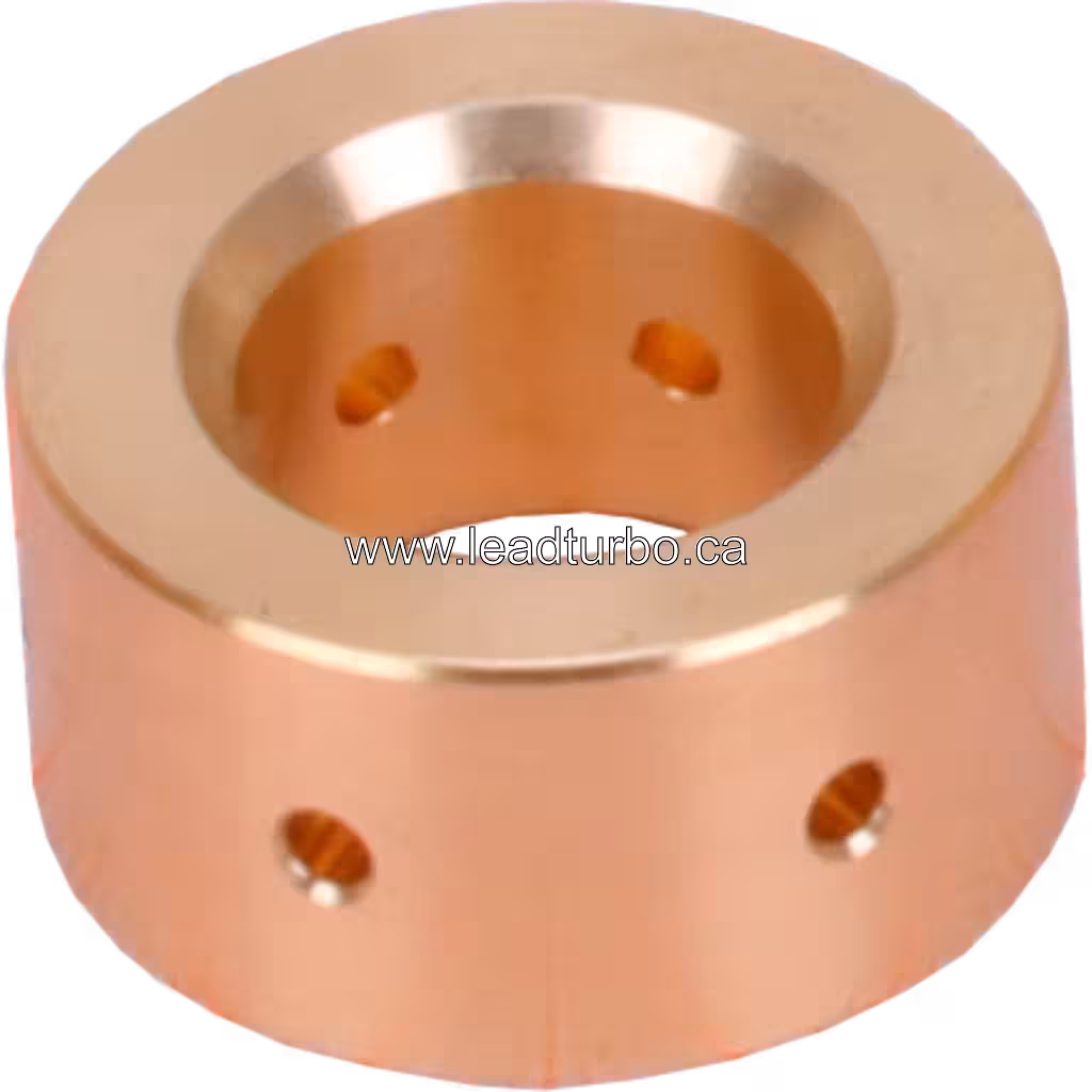 Gold-colored cylindrical journal bearing with central bore