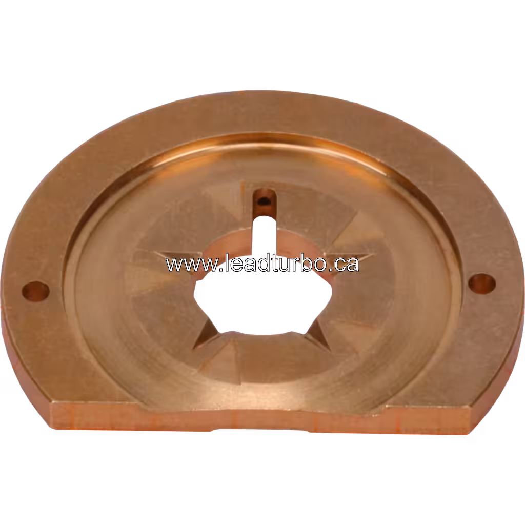 FOR 3767935 TB HX80 turbo part bottom view with flat edge and notches