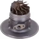Bottom view of 4027094 HX50 core showing compressor wheel and flange