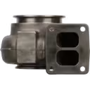 FOR 4037344 TH HX55 turbine housing front view with two-port exhaust flange