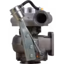 Front view of 4039139 HX40W turbocharger with mechanical actuator