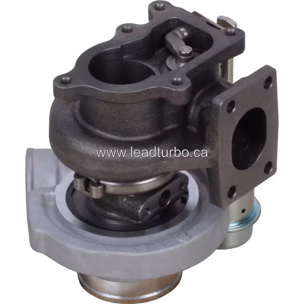 4046567 turbocharger bottom view with turbine outlet flange