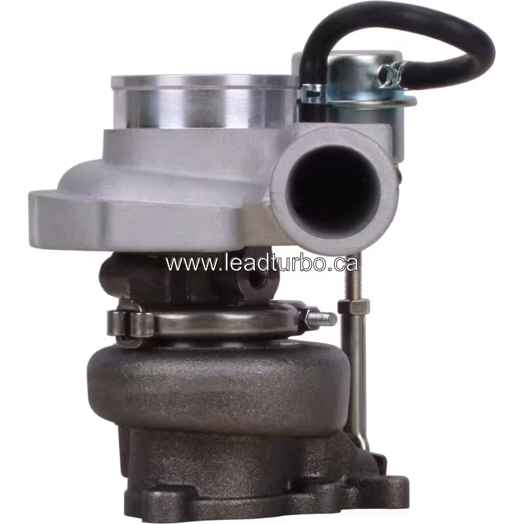 4046567 HX27W turbocharger front view with grey compressor housing